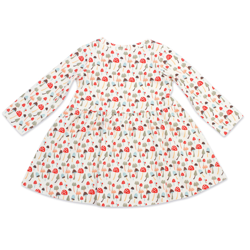 Zutano baby Dress Mushrooms Organic Cotton Long Sleeve Forever Dress