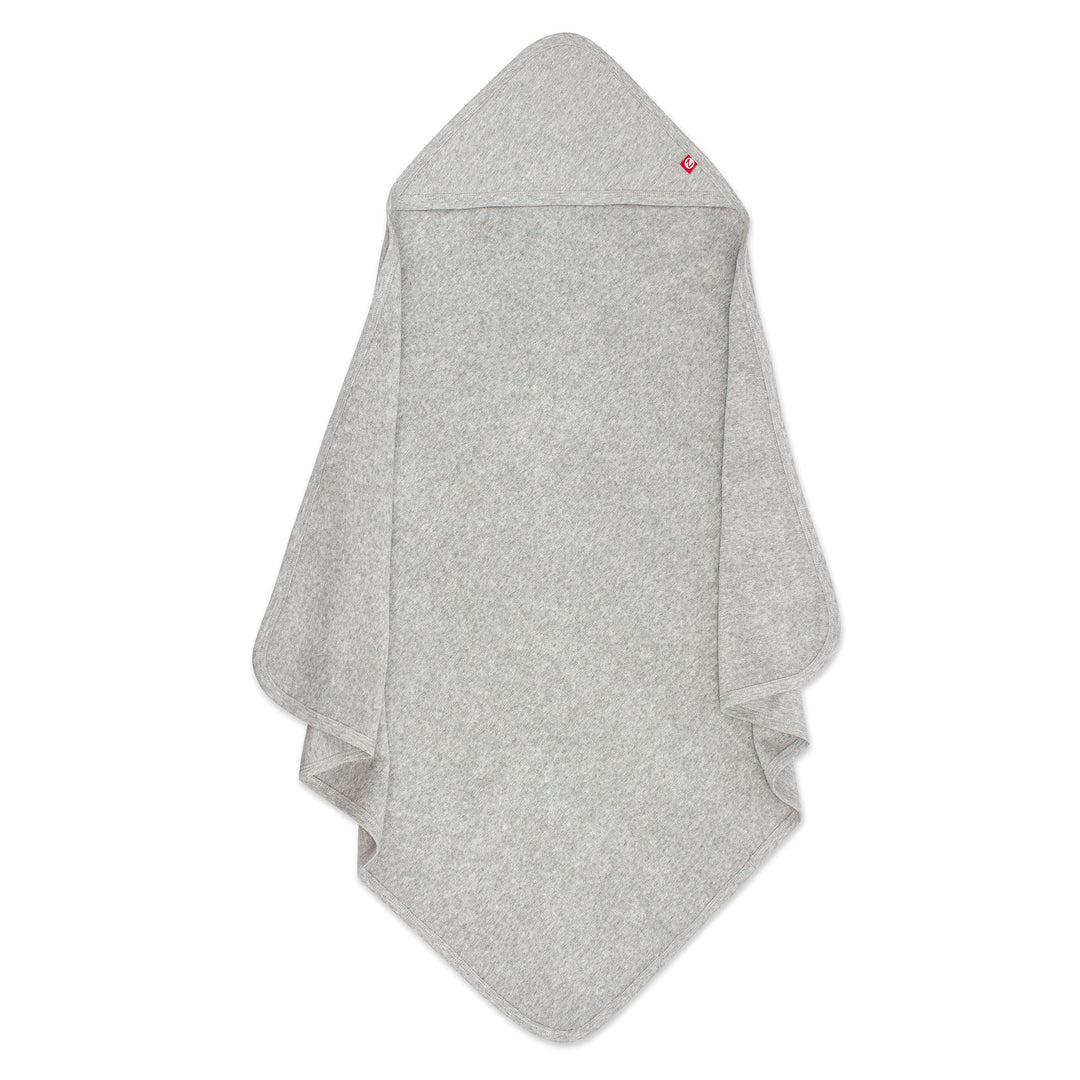 Zutano baby Hooded Towel Solid Organic Cotton Knit Terry Hooded Towel - Heather Gray