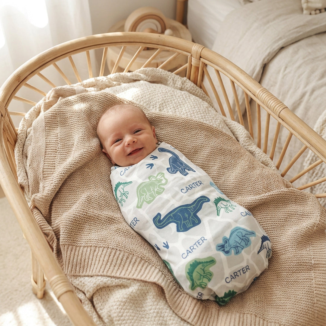 Zutano baby The Keepsake Print Swaddle - Dinosaur