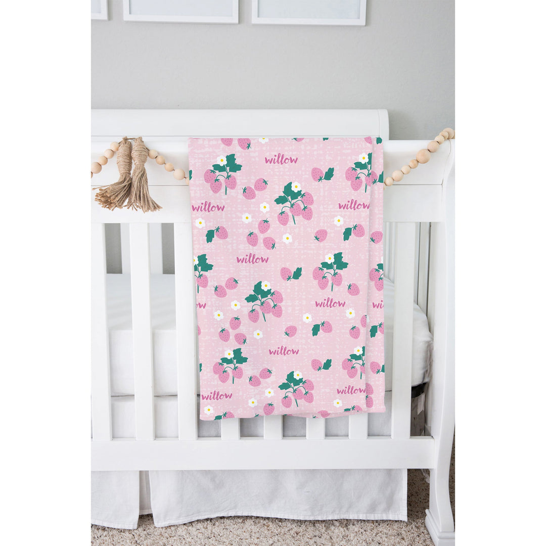 Zutano baby The Keepsake Print Swaddle - Strawberries
