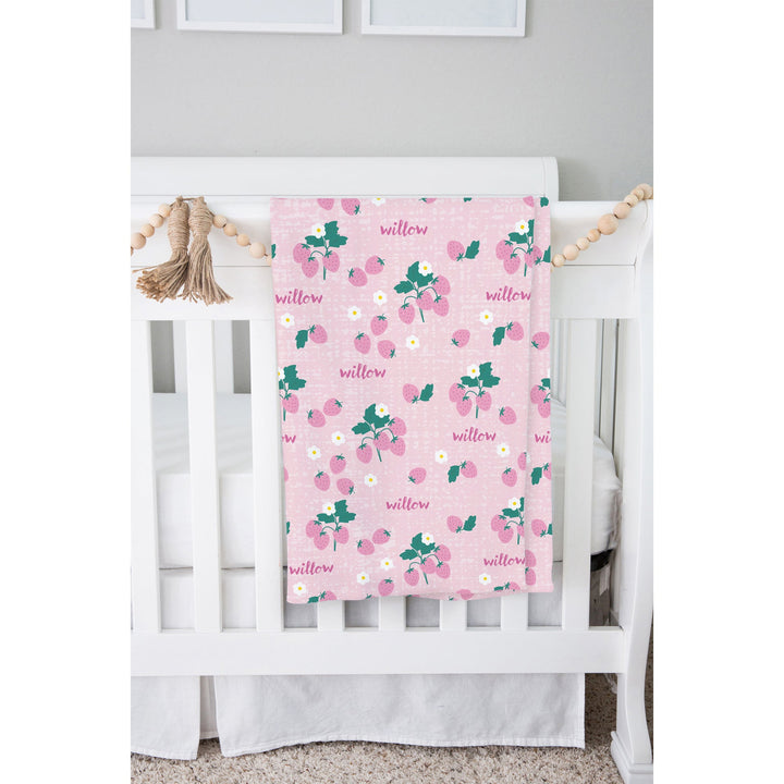 Zutano baby The Keepsake Print Swaddle - Strawberries