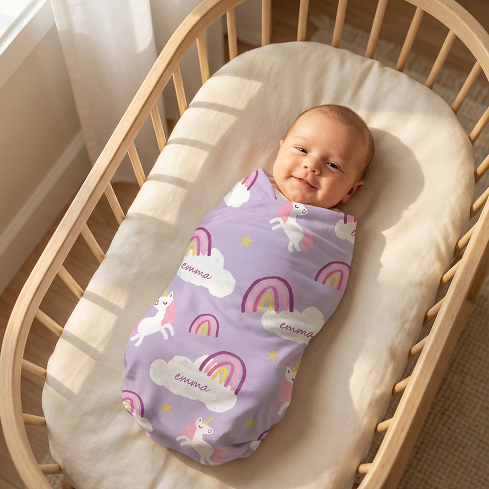 Zutano baby The Keepsake Print Swaddle - Unicorns