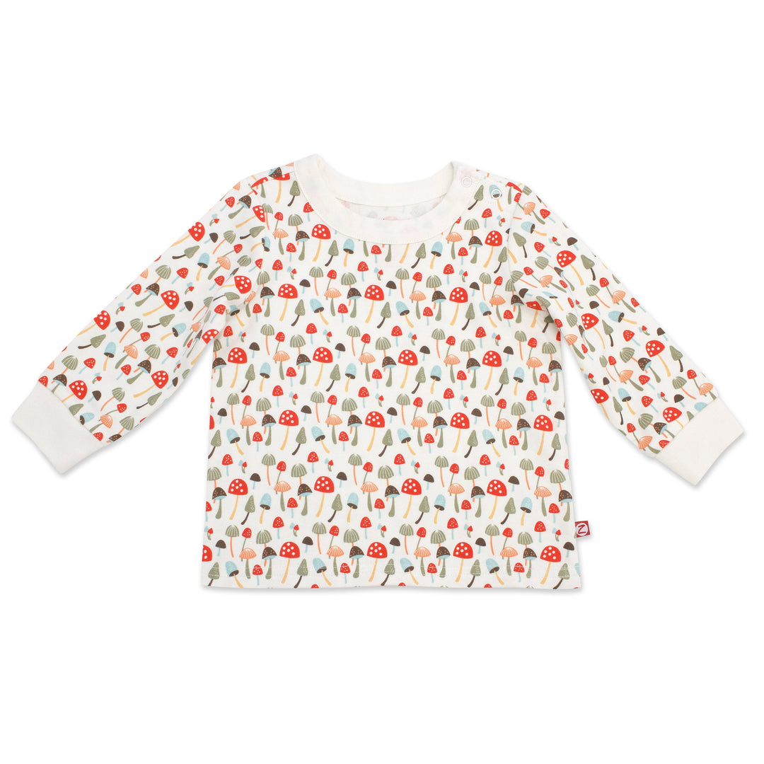 Zutano baby Top Mushrooms Organic Cotton Long Sleeve Crewneck