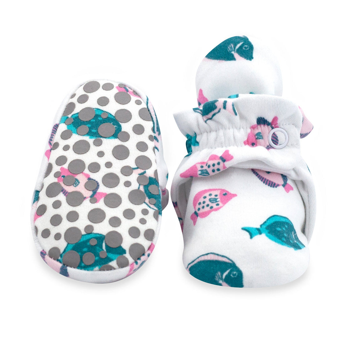 Zutano baby bootie tropical fish organic cotton 