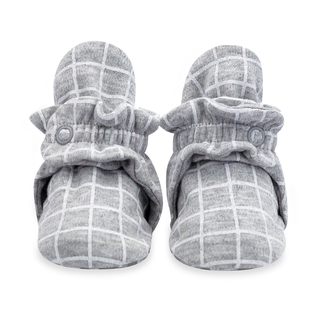 Zutano organic cotton baby bootie windowpane
