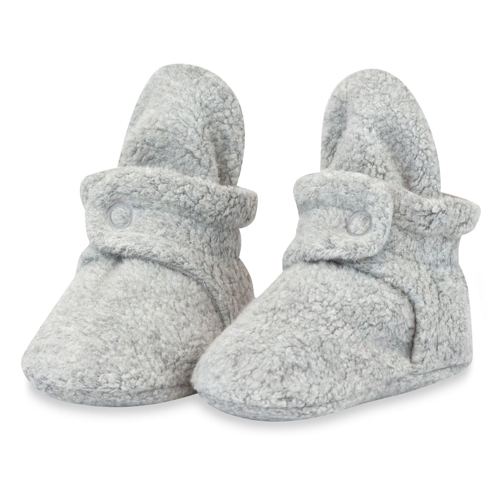 Zutano baby Bootie Cozie Fleece Baby Bootie 3 Pack - Heather Gray/Baby Pink/Cream