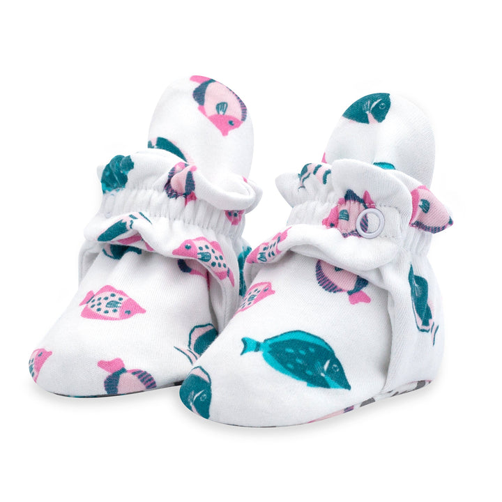 Zutano baby bootie tropical fish organic cotton 