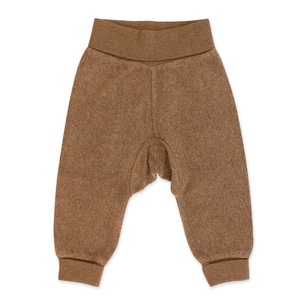 Heather Mocha Cozie Fleece Baby Pants with Cuffs | Zutano