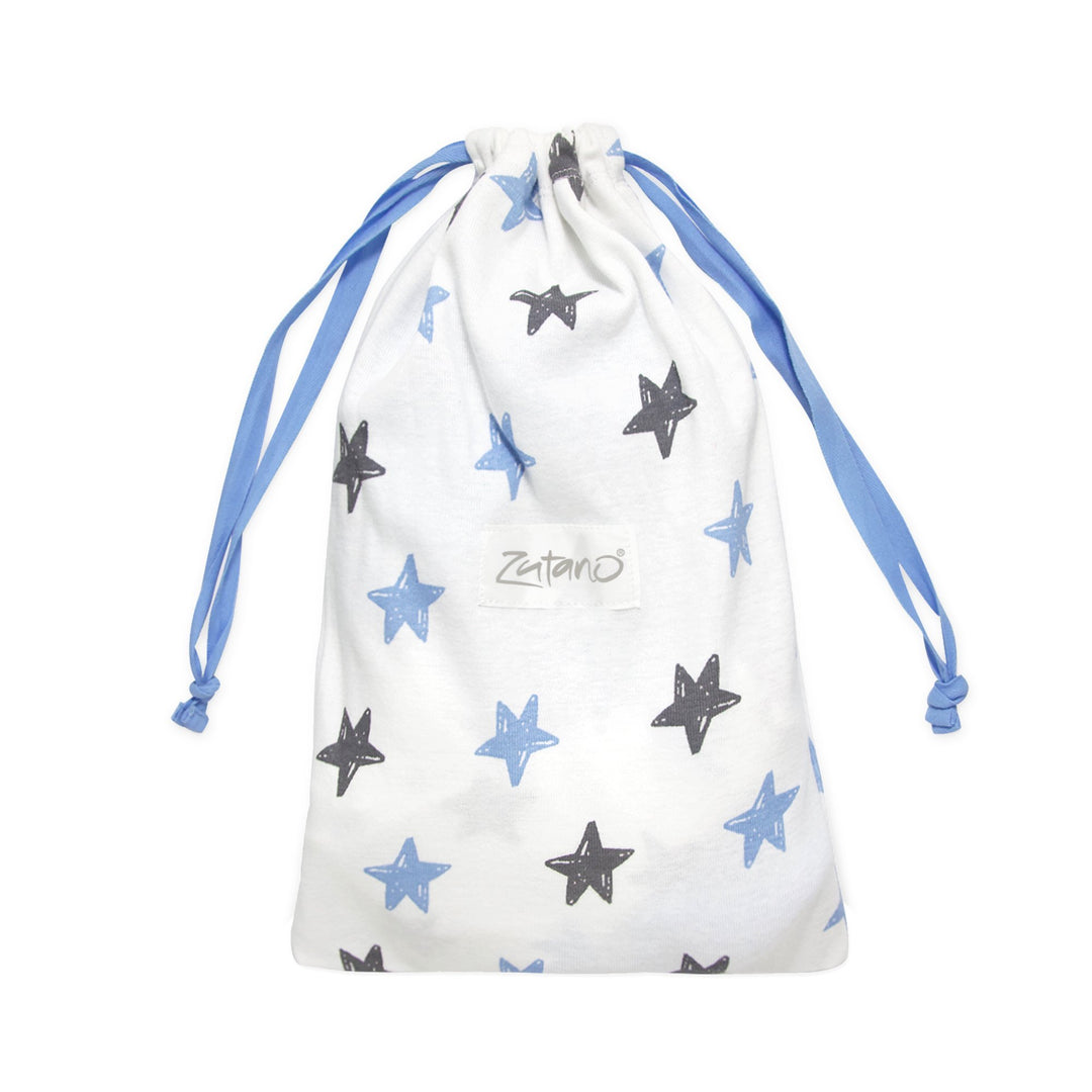 A 3 piece baby gift set including light blue cozie fleece booties.