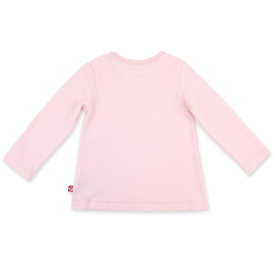Zutano Top Organic Cotton Long Sleeve Swing Tee - Baby Pink