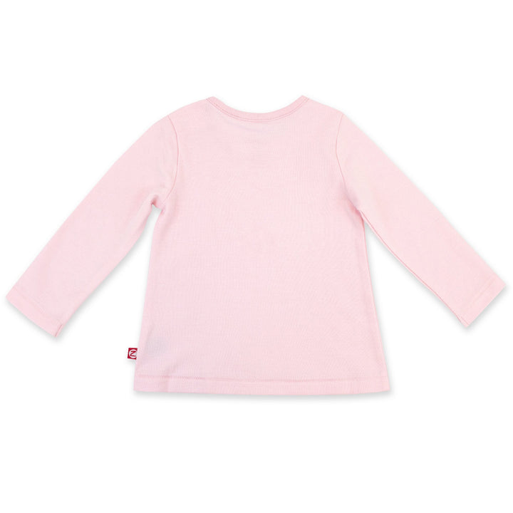 Zutano Top Organic Cotton Long Sleeve Swing Tee - Baby Pink