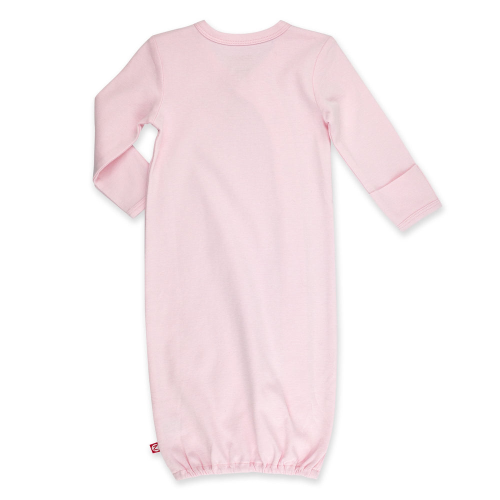 Zutano baby One Piece Organic Cotton Baby Kimono Gown - Baby Pink