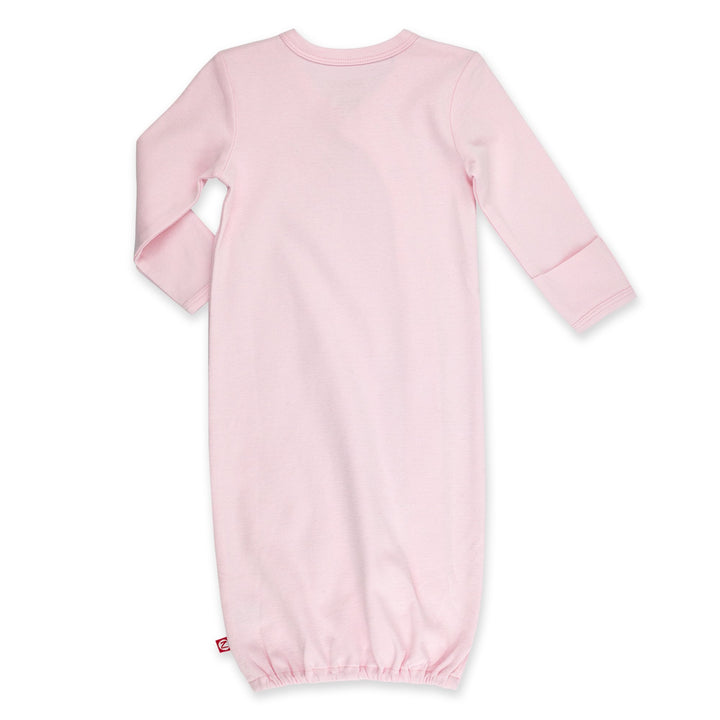 Zutano baby One Piece Organic Cotton Baby Kimono Gown - Baby Pink