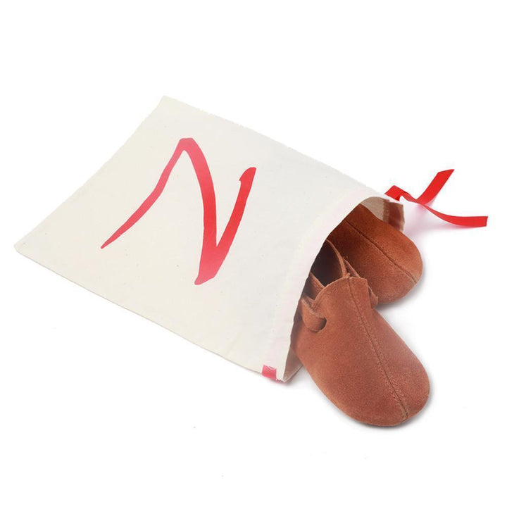 Zutano tan suede baby shoes