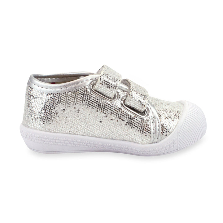 Zutano double V baby shoe - Silver sparkle