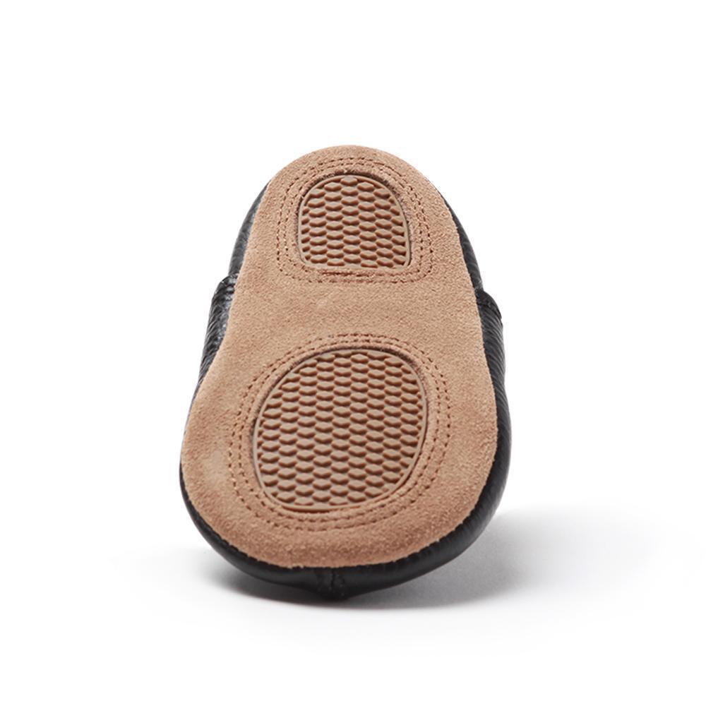 Zutano black leather baby shoes