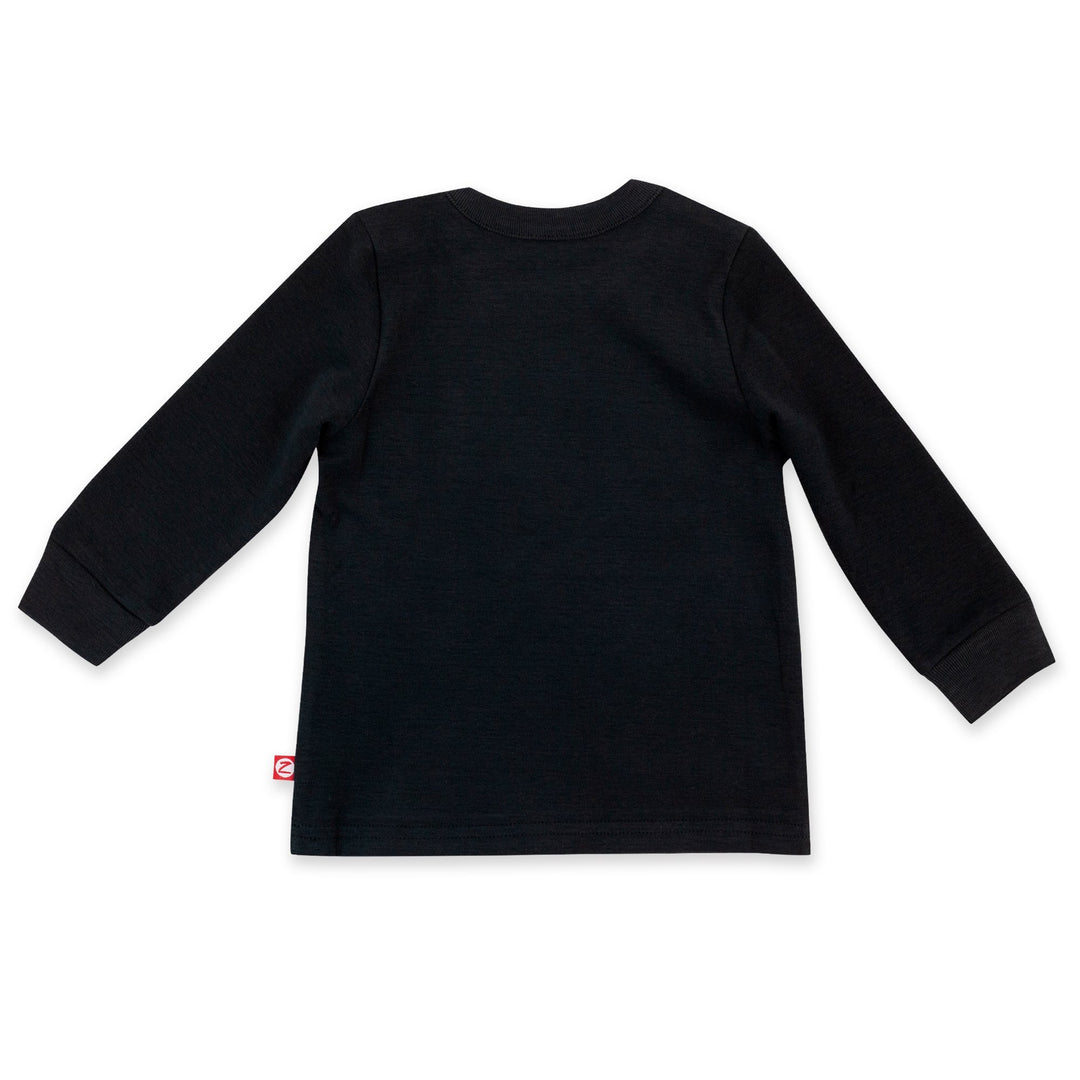 Zutano Top Organic Cotton Long Sleeve Crewneck - Black