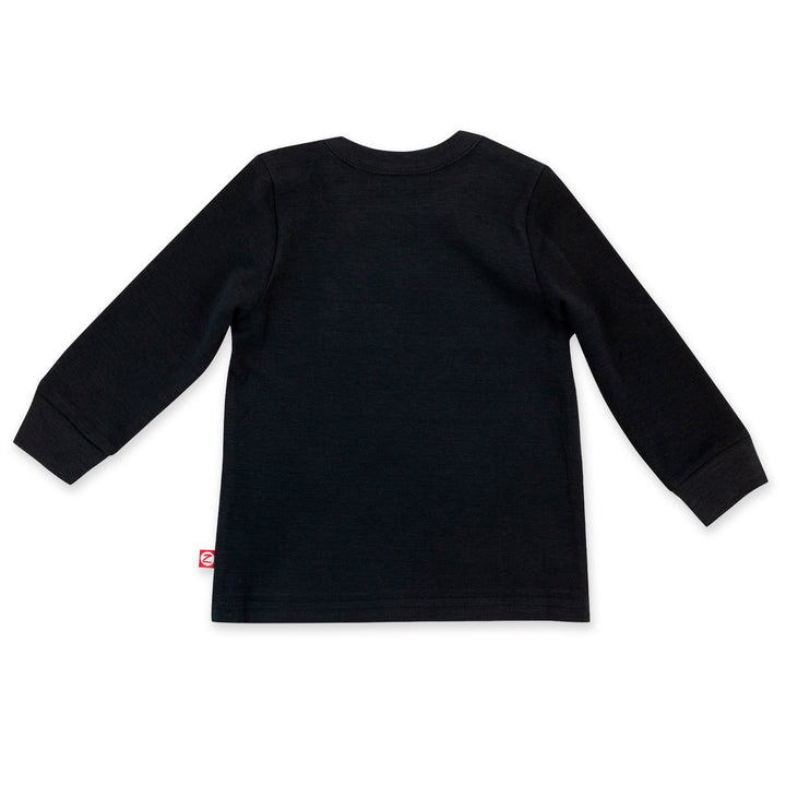 Zutano Top Organic Cotton Long Sleeve Crewneck - Black