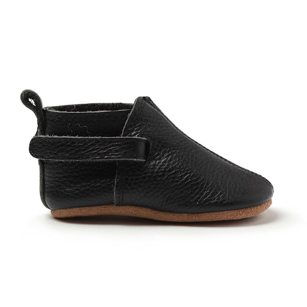 Zutano black leather baby shoe