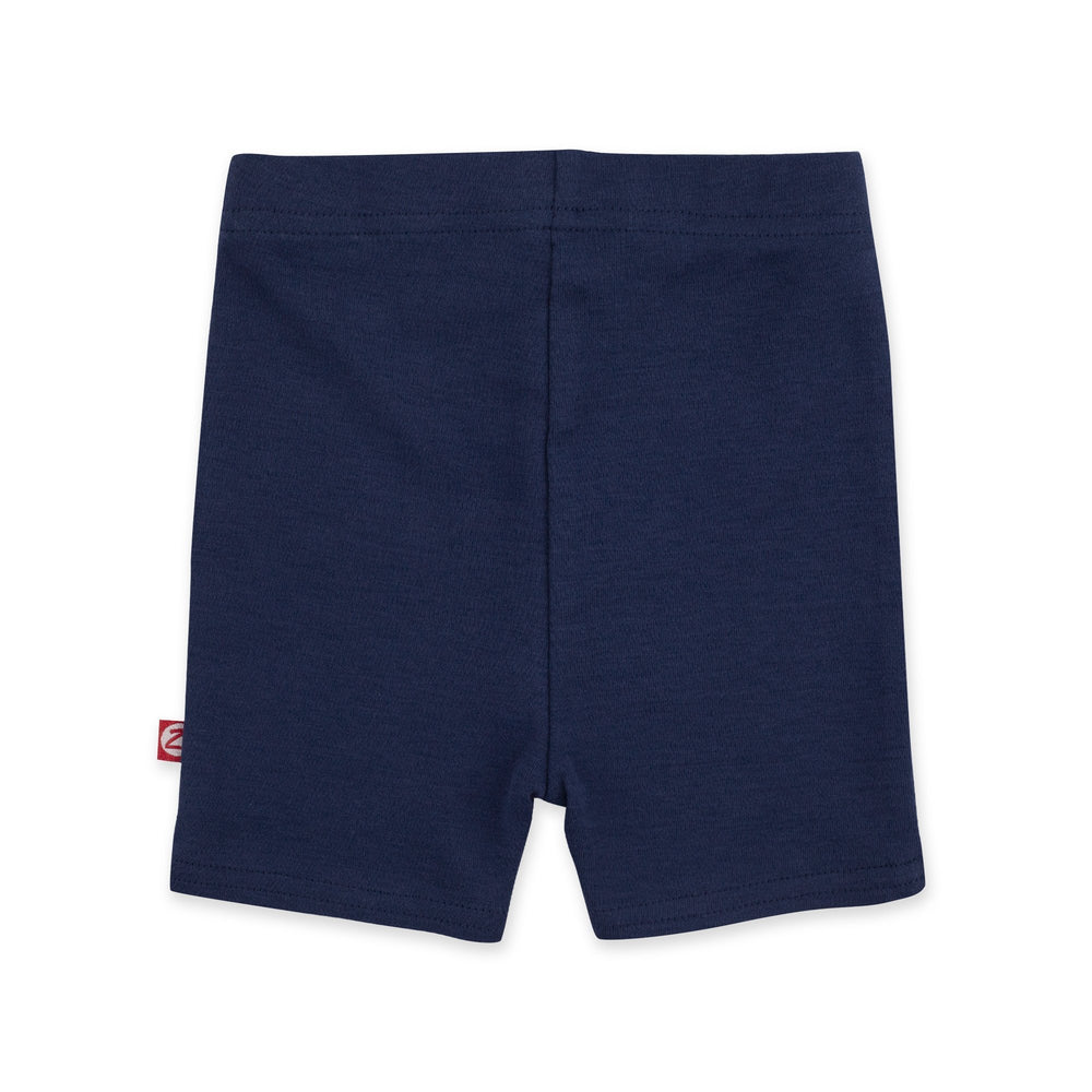 Zutano organic cotton bike short - True navy