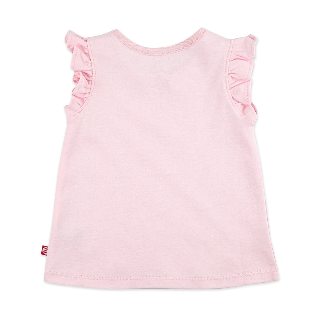 Zutano baby Top Organic Cotton Flutter Top - Baby Pink