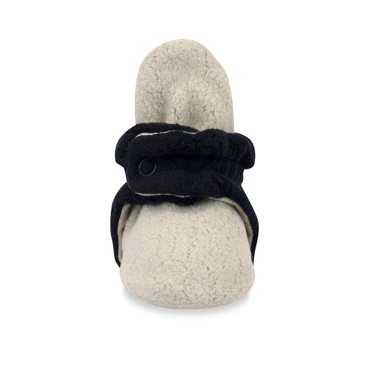 Zutano baby Bootie Cozie Fleece Color Block Baby Bootie - Khaki/Black