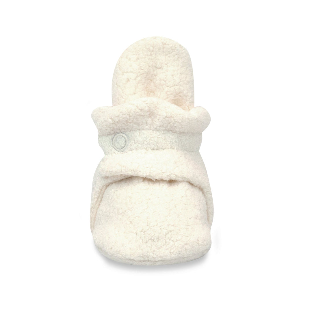 Zutano cozie fleece gripper baby bootie - Cream color