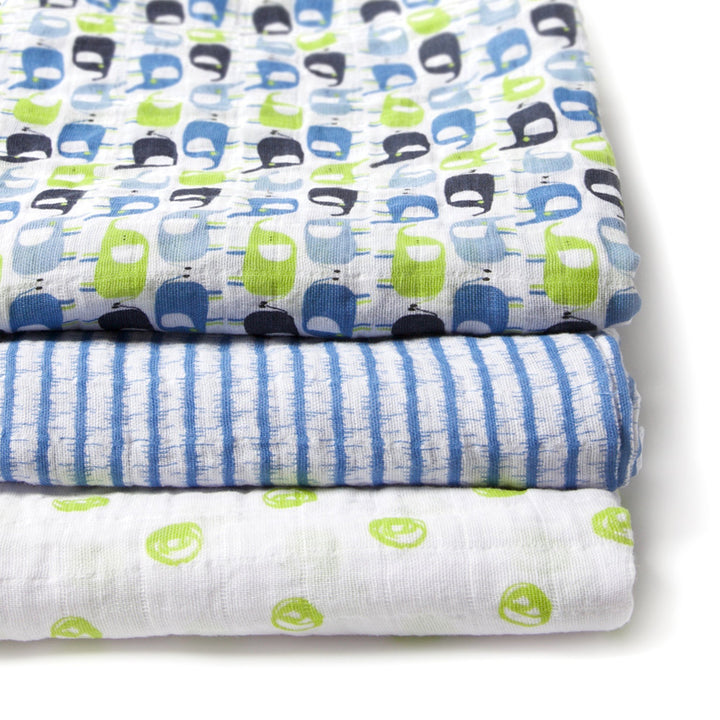 Zutano blue elephant swaddle pack