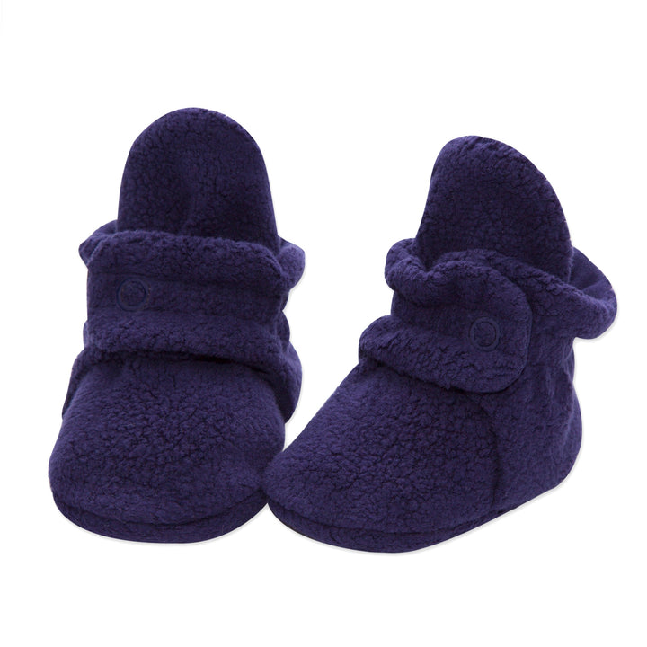 Zutano baby Bootie Cozie Fleece Baby Bootie 3 Pack - Heather Mocha/True Navy/Gray