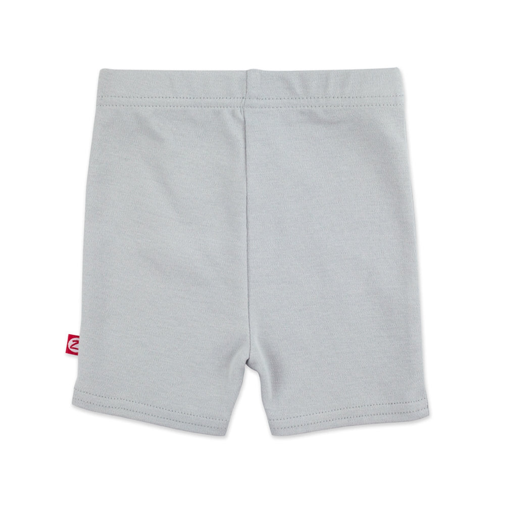 Zutano baby Bottom Organic Cotton Bike Short - Light Gray