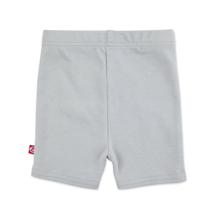 Zutano baby Bottom Organic Cotton Bike Short - Light Gray