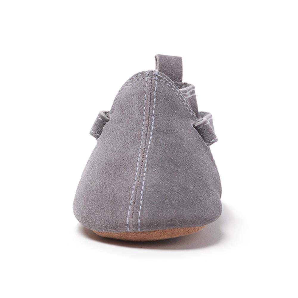 Zutano gray suede baby shoe