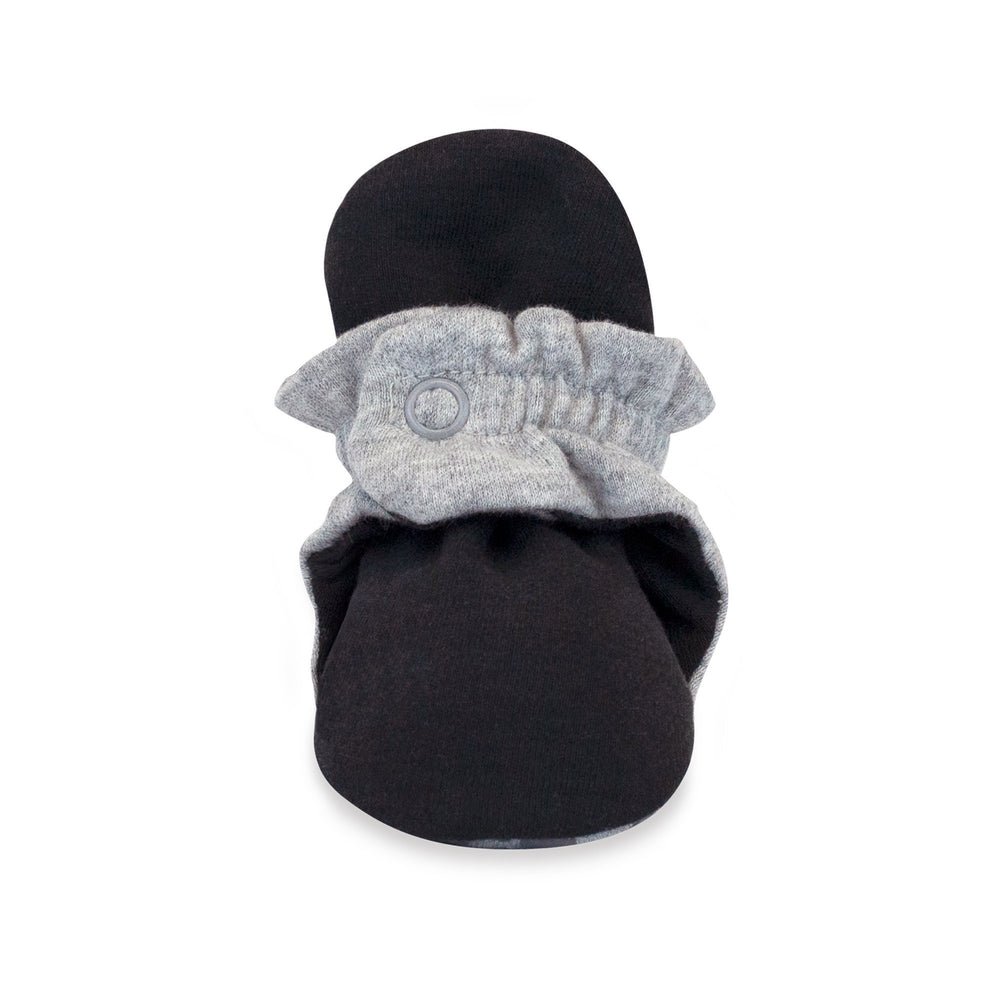 Zutano baby Bootie Organic Cotton Gripper Baby Bootie - Heather Gray/Black