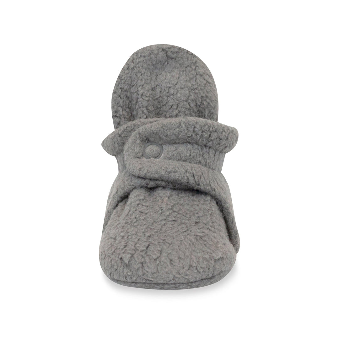 Zutano cozie fleece gripper baby booties - Gray color