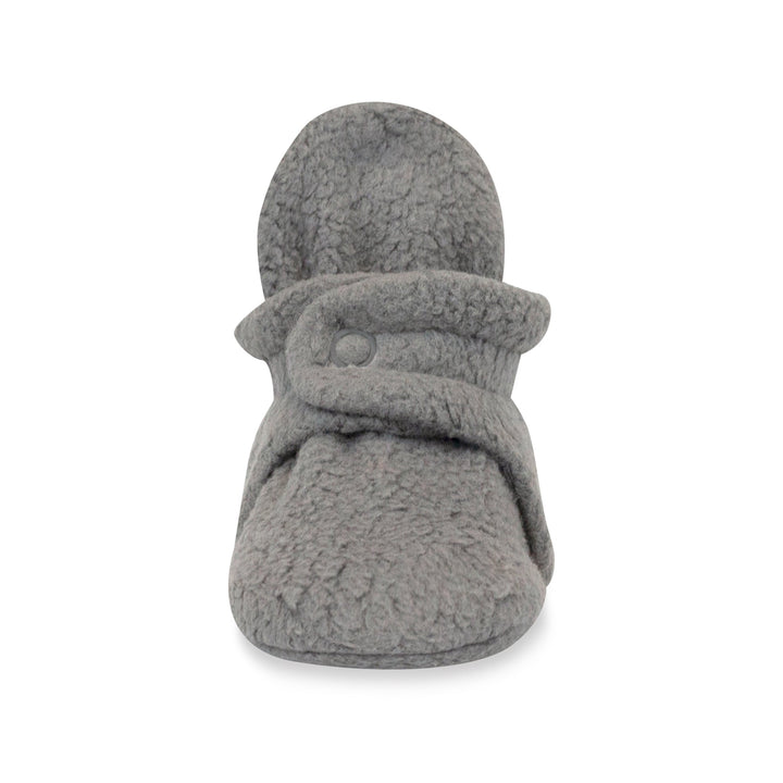 Zutano cozie fleece gripper baby booties - Gray color