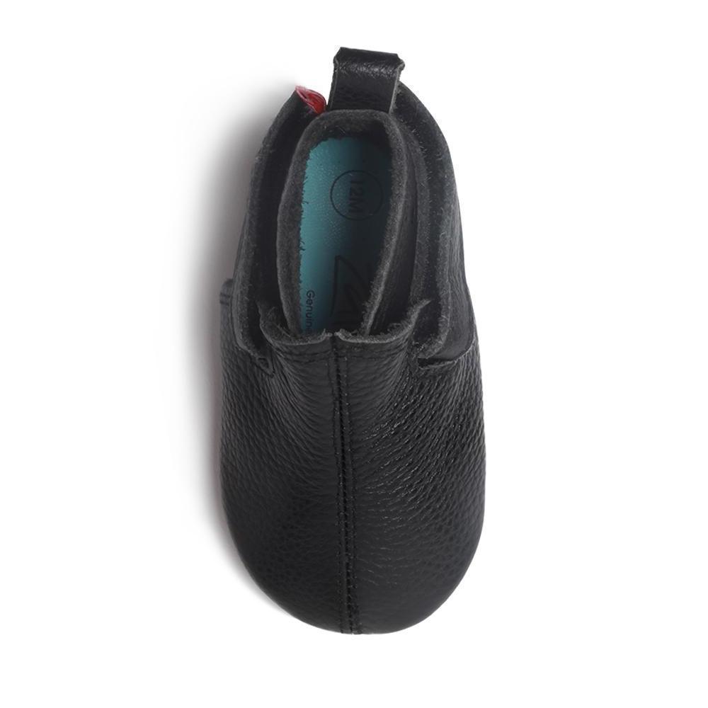 Zutano black leather baby shoes