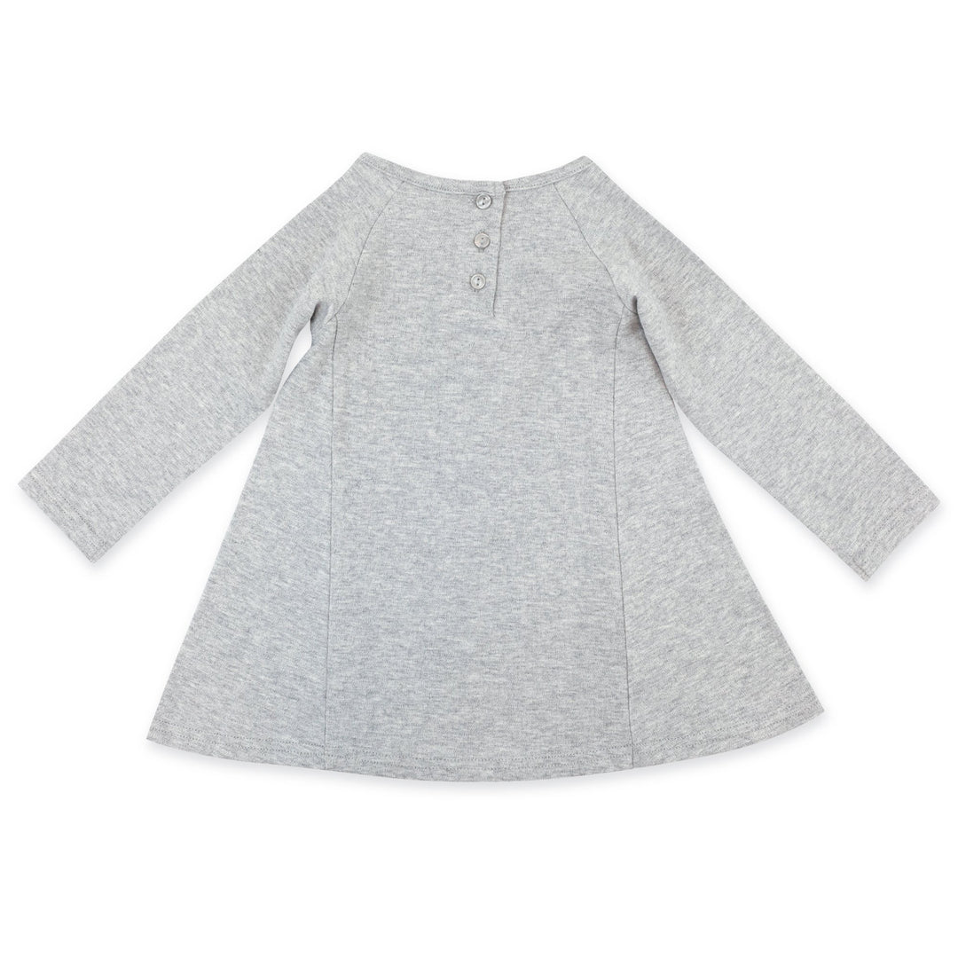 Zutano baby Dress Organic Cotton Long Sleeve Trapeze Dress - Heather Gray