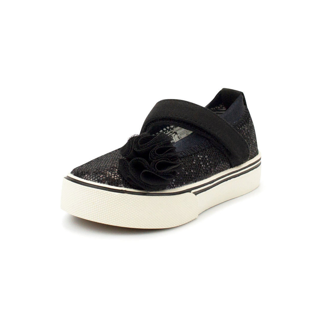 Mary Jane black shoe with a touch of added personality.