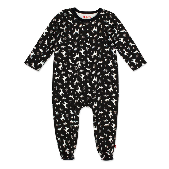 Zutano baby one piece woodland organic cotton footie