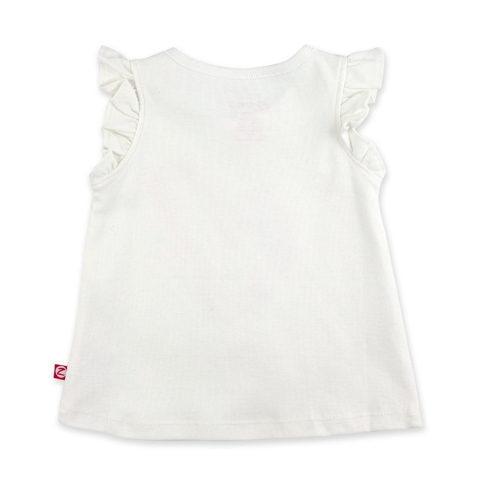 Zutano heart splatter organic cotton flutter top