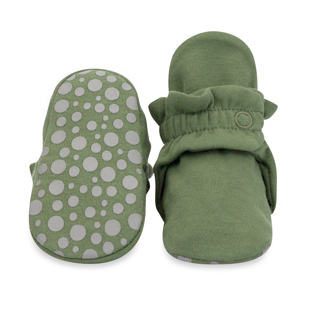 Zutano baby Bootie Organic Cotton Gripper Baby Bootie - Olive