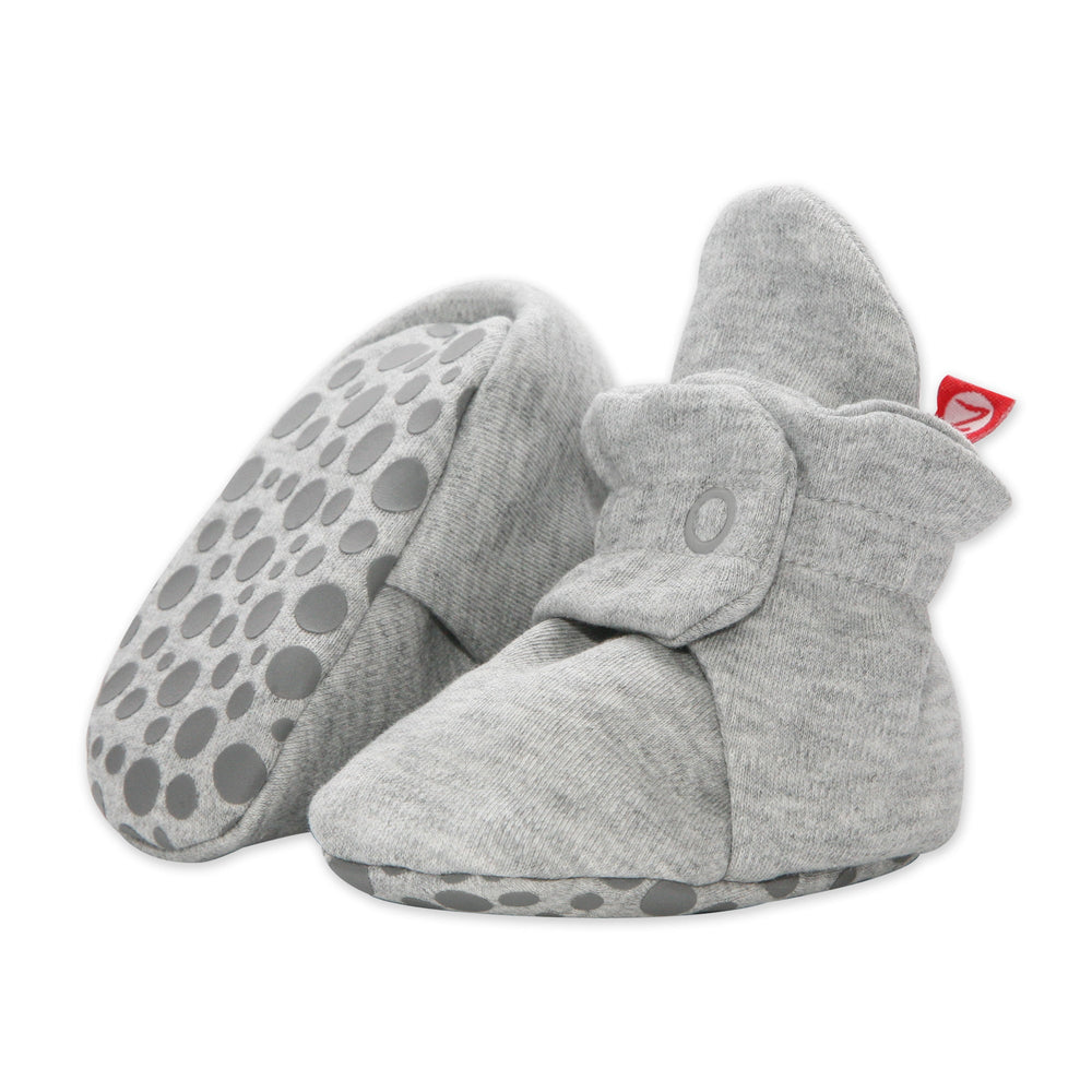 Zutano baby Bootie Organic Cotton Gripper Baby Bootie 3 Pack - Heather Gray/Black/True Navy