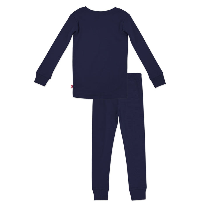 Zutano Pajama Solid Organic Cotton Pajama Set - True Navy