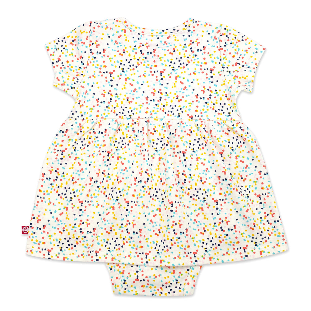 Zutano baby dress confetti organic cotton 