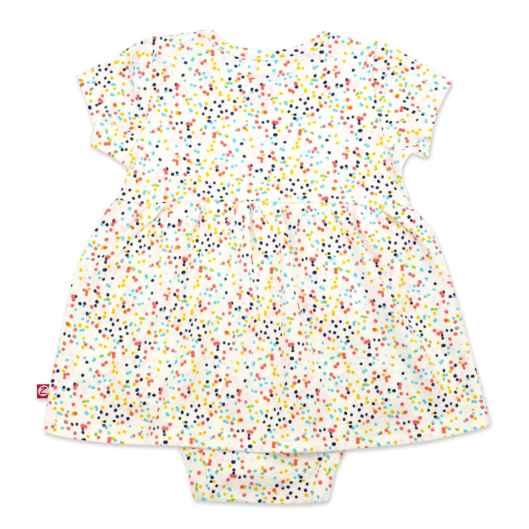 Zutano baby dress confetti organic cotton 