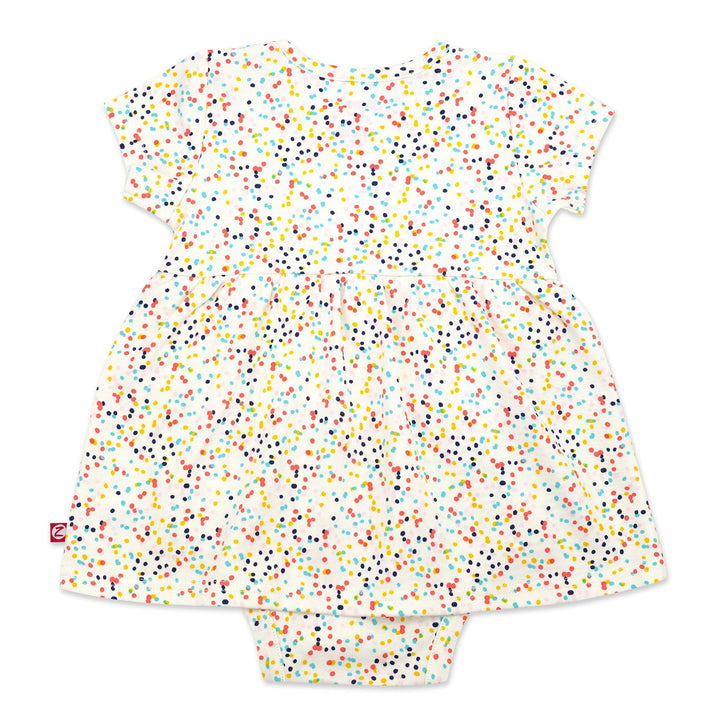 Zutano baby dress confetti organic cotton 