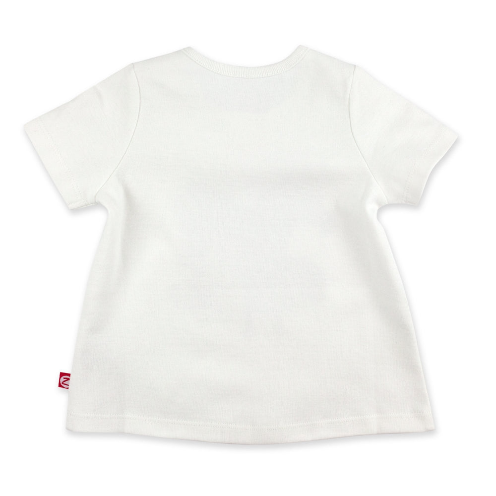 Zutano save the elephant organic cotton short sleeve swing top