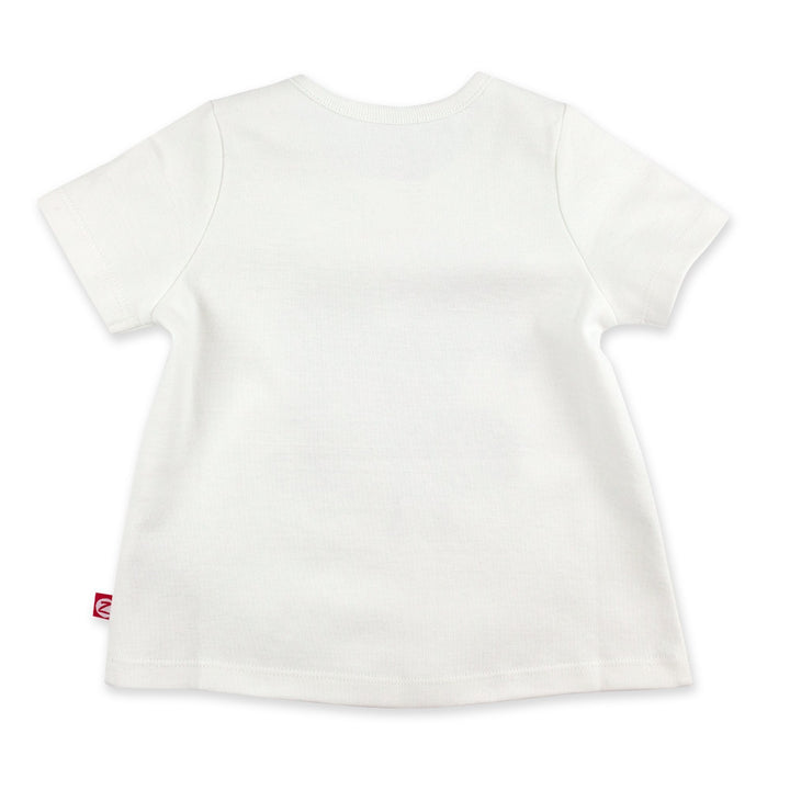 Zutano save the elephant organic cotton short sleeve swing top