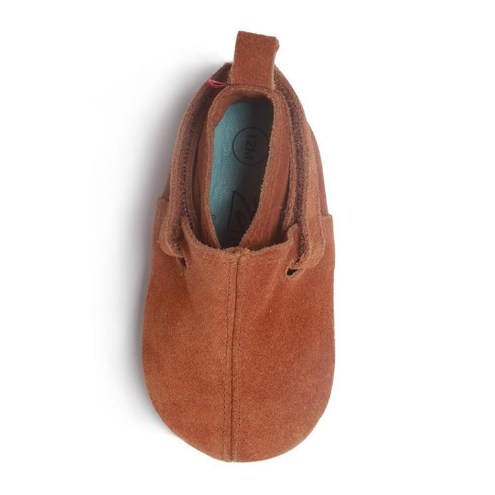 Zutano tan suede baby shoes