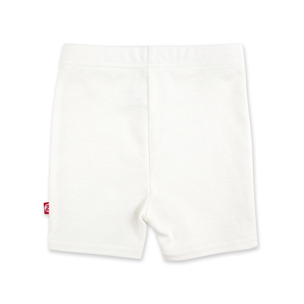 Zutano organic cotton bike short - White color